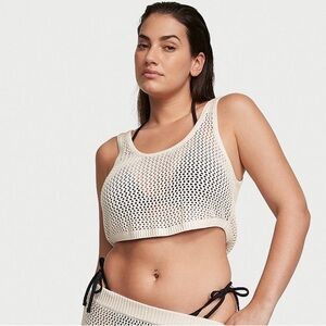 Victoria's Secret Crochet Cropped Tank Top